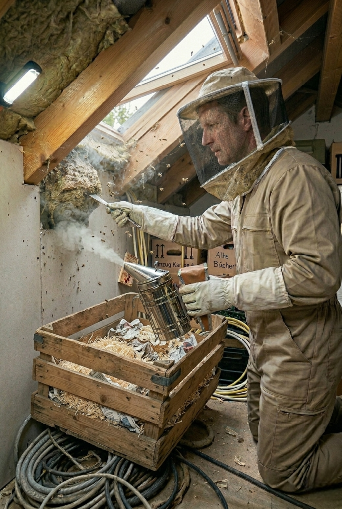 Wespen Schutz Arbeiter